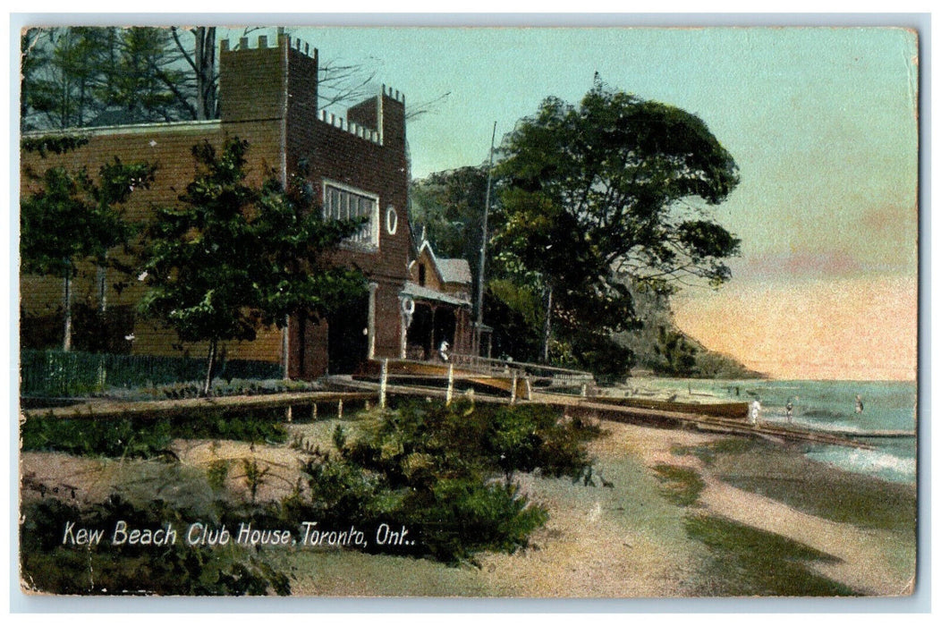 1909 Kew Beach Club House Toronto Ontario Canada Antique Posted Postcard