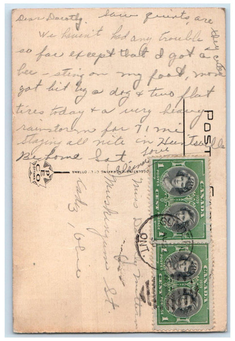 c1930's Callander Hospital Dionne Quintuplets Birthplace Ontario Canada Postcard