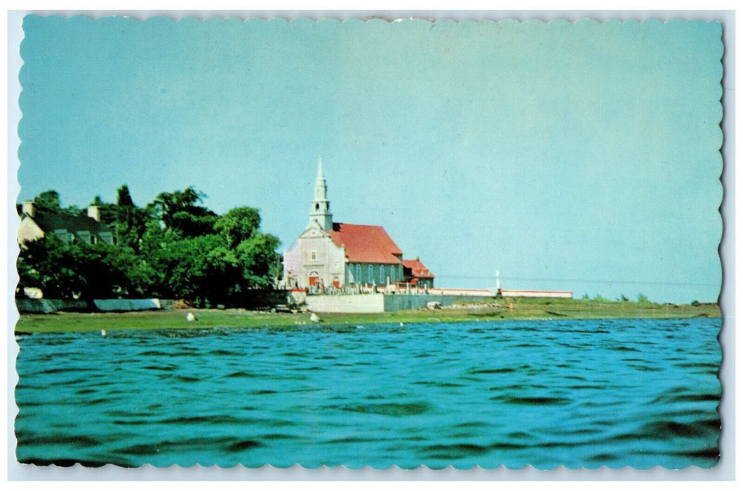 c1950's Vue D'Ensemble Church of St.Jean De I'lle d'Orleans Canada Postcard