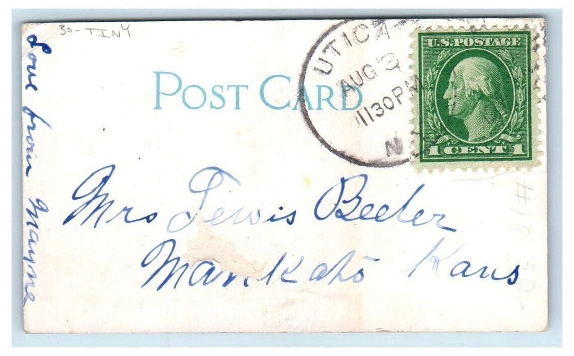 c1905 Oneida County Court House Building Utica New York NY Tiny Antique Postcard