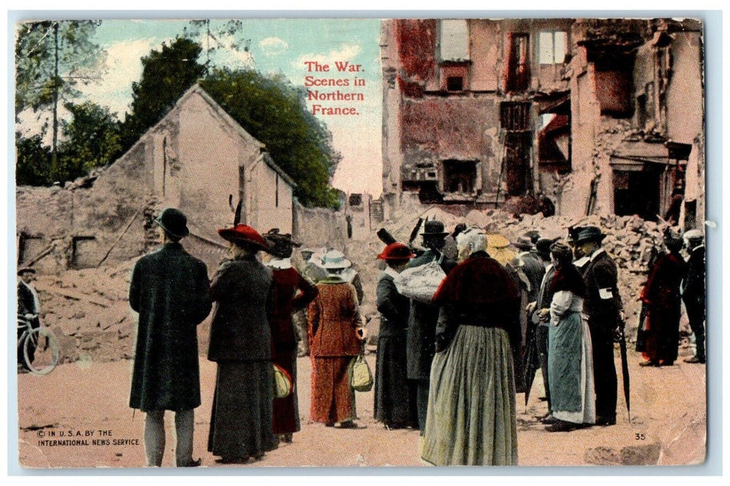 c1910'sThe War Scenes In Northern France, Influenza Flu WWI Comment Postcard