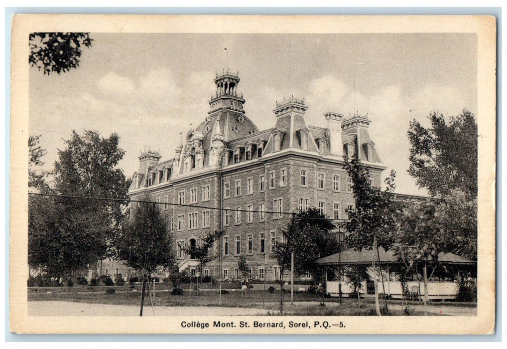 c1940's College Mont St. Bernard Sorel Quebec Canada Unposted Postcard