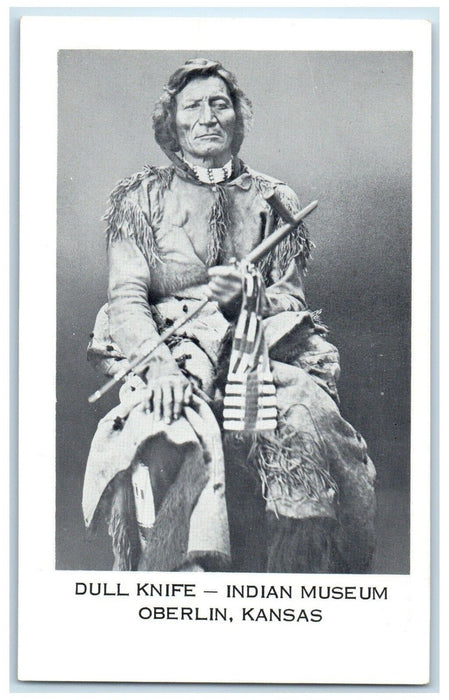Chief Dull Knife Indian Museum Oberlin Kansas KS, Leader Of Indian Raid Postcard
