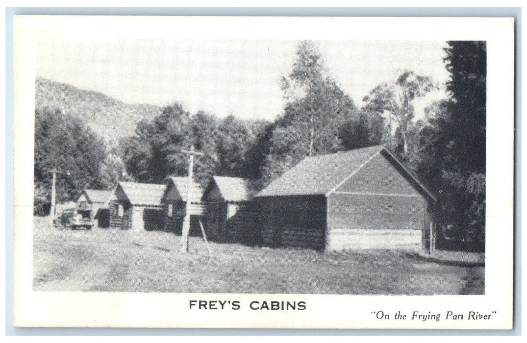 Frey's Cabins On The Flying Pan River Eagle Pitkin County Colorado CO Postcard
