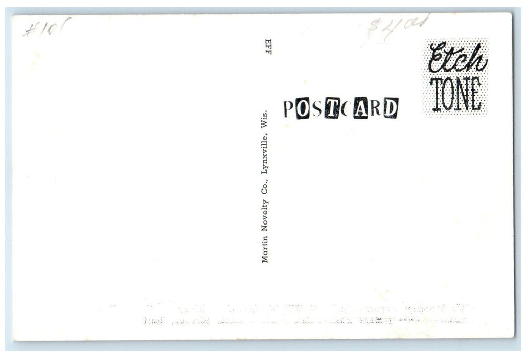 Fishing Resort River View Motel Harpers Ferry Iowa IA, Fish Bite Man Postcard