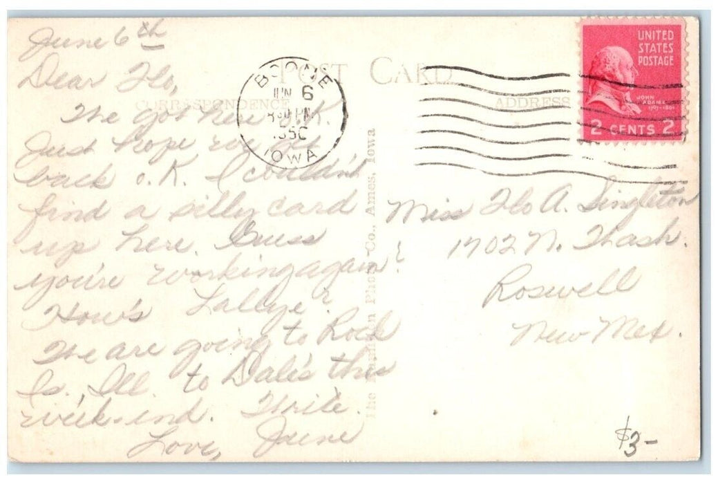 1950 Ledges State Park Creek View Scene Boone Iowa IA RPPC Photo Postcard