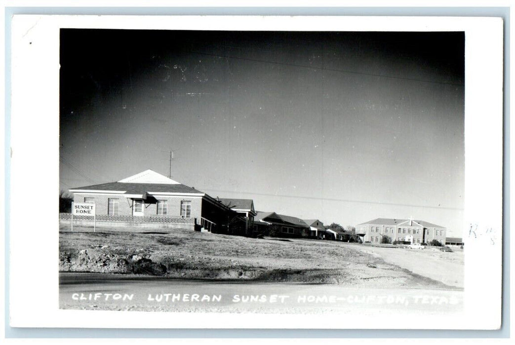 1960 Lutheran Sunset Home View Clifton Texas TX RPPC Photo Posted Postcard