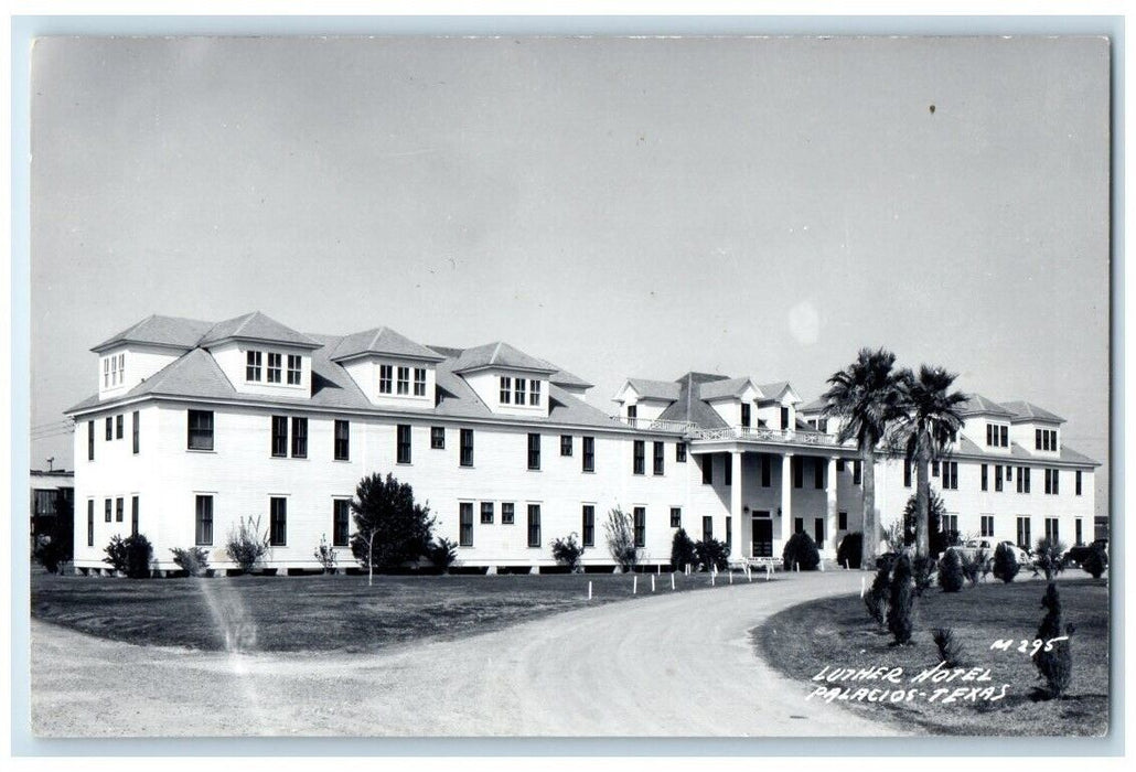 c1940's Luther Hotel View Palacios Texas TX RPPC Photo Unposted Postcard