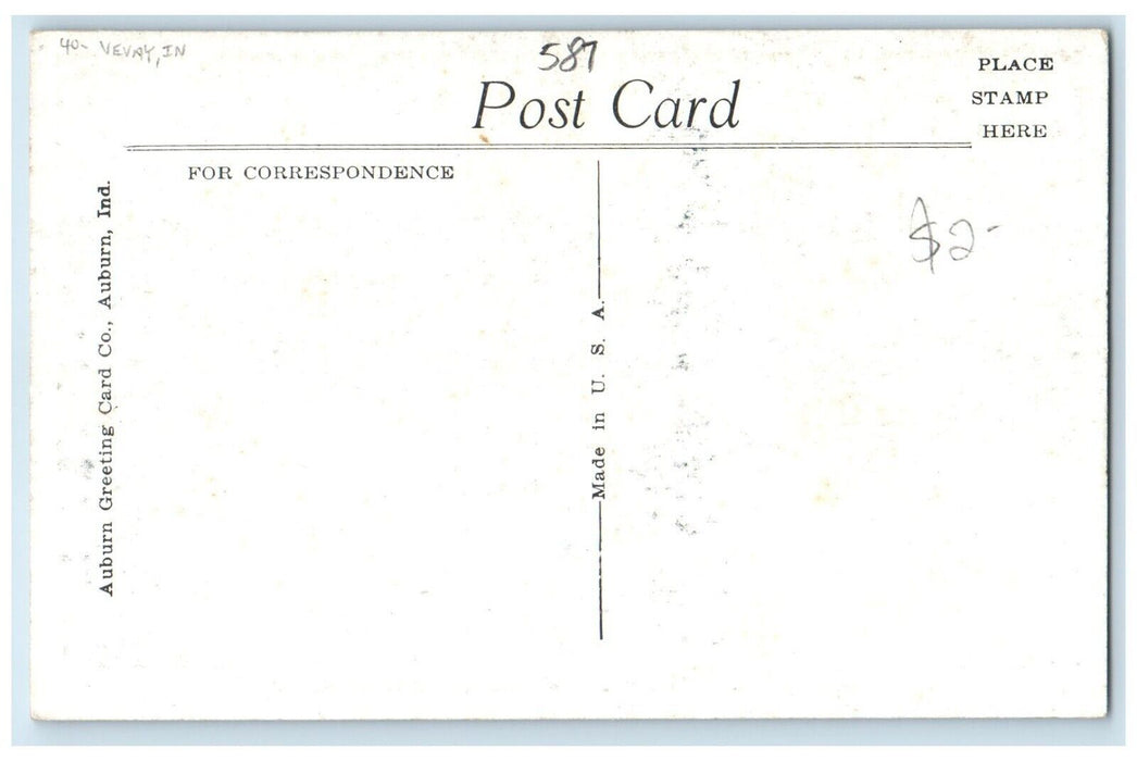 c1930's John Francis Dofour Homestead Founder Of Vevay Indiana IN Postcard