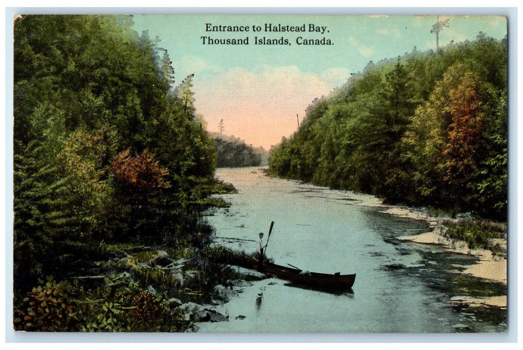 c1910 Entrance to Halstead Bay Thousand Islands Canada Unposted Postcard