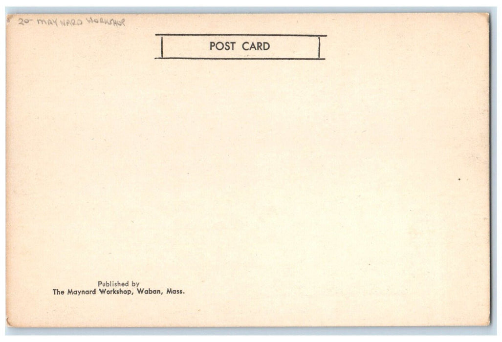 c1905 Longfellow's Study Brattle Street Cambridge MA, Maynard Workshop Postcard