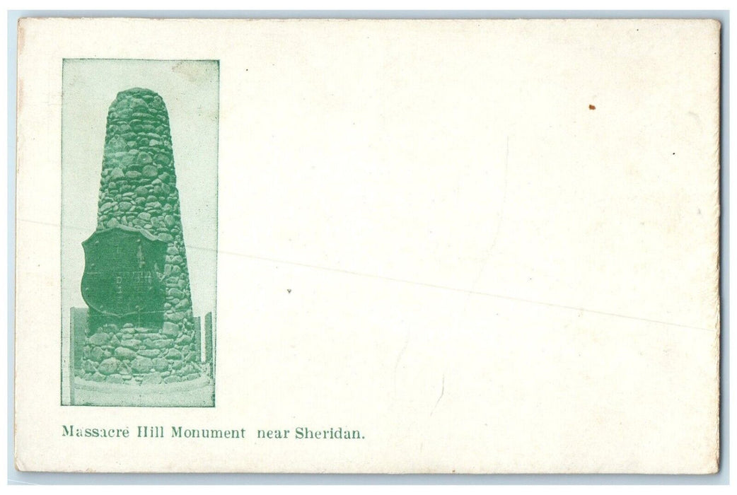 c1905 Massacre Hill Monument Near Sheridan Wyoming WY Unposted Antique Postcard