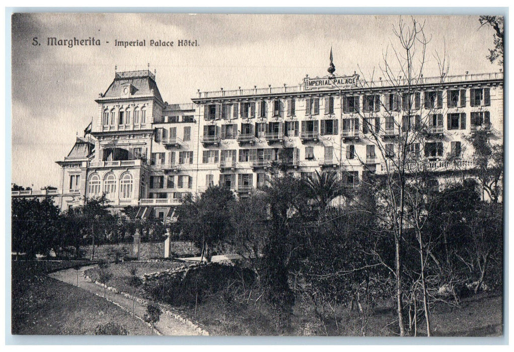 c1910 Imperial Palace Hotel S. Margherita Genoa Italy Unposted Postcard