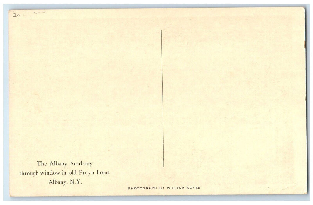 The Albany Academy Old Pruyn Home New York NY William Noyes Antique Postcard