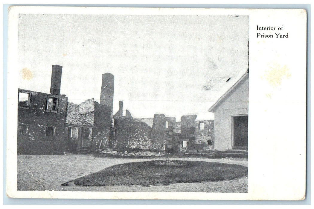 c1905 Interior Of Prison Yard East Granby Connecticut CT Antique Postcard