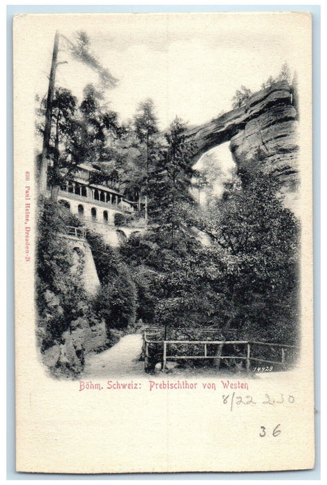 c1905 Presbischtor From West Böhm Switzerland Unposted Antique Postcard
