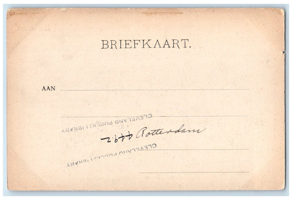 c1905 Scene at Poortgebouw Rotterdam Netherlands Unposted Antique Postcard