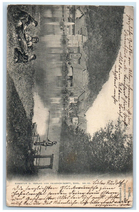 1905 Herrenteich With Domberg Suhl Germany Unposted Antique Postcard