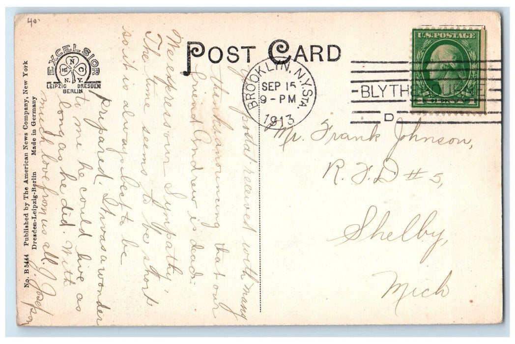 1913 Borough Park Baptist Church Borough Park Brooklyn New York NY Postcard