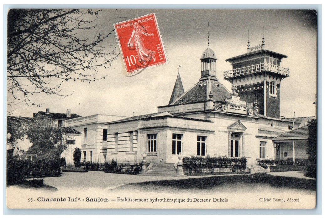 1909 Hydrotherapy Establishment Of Doctor Dubois Saujon France Postcard