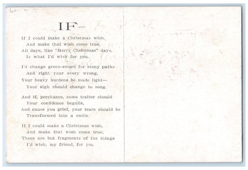 Christmas Rural Letter Carrier Mailman Charles Buchanon Berries Postcard