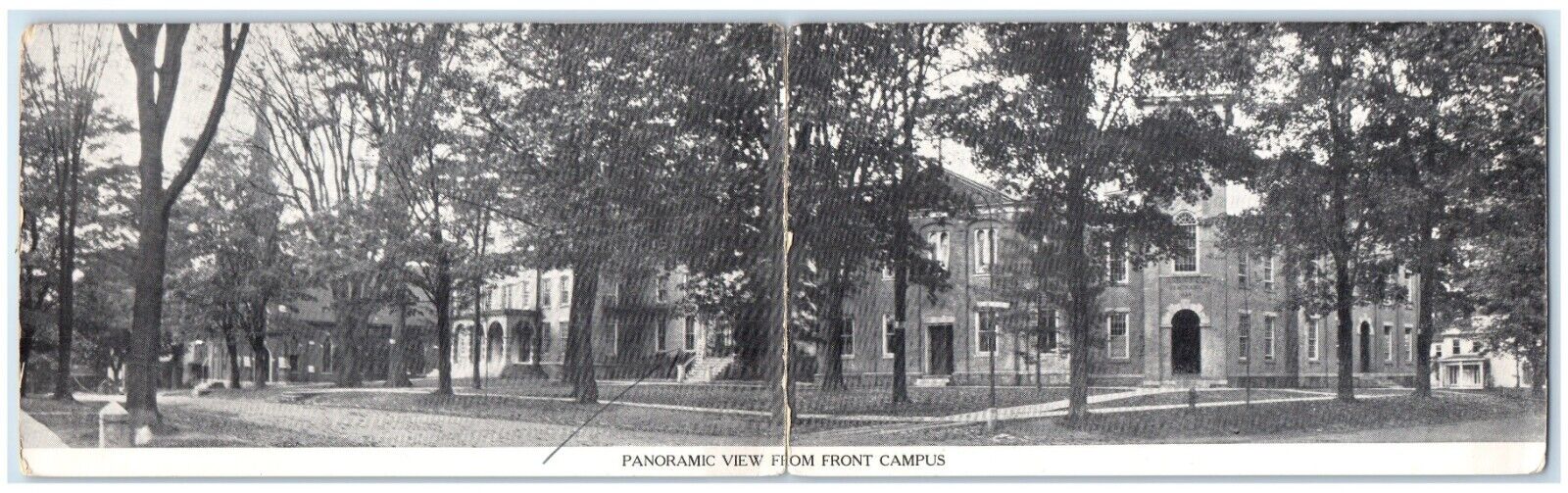 c1910's Panoramic View From Front Campus Cazenovia New York NY Antique Postcard