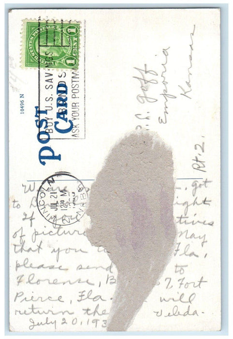 c1910's US Veteran's Hospital 74th And J St. Lincoln Nebraska NE Posted Postcard