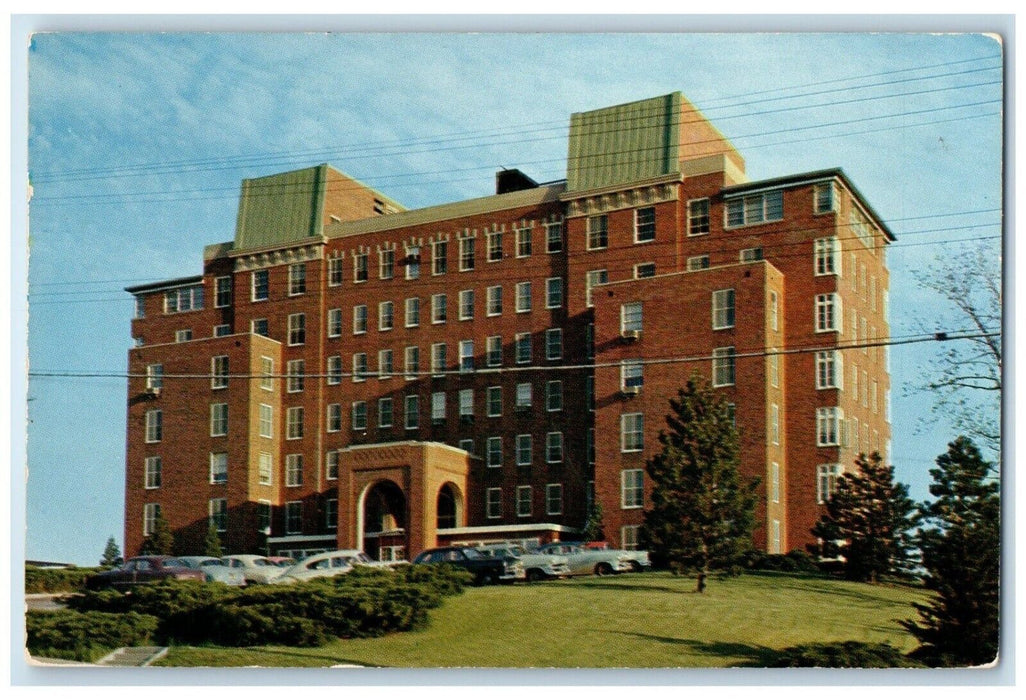 c1950's Sanitarium Hospital Building Cars Independence Missouri MO Postcard