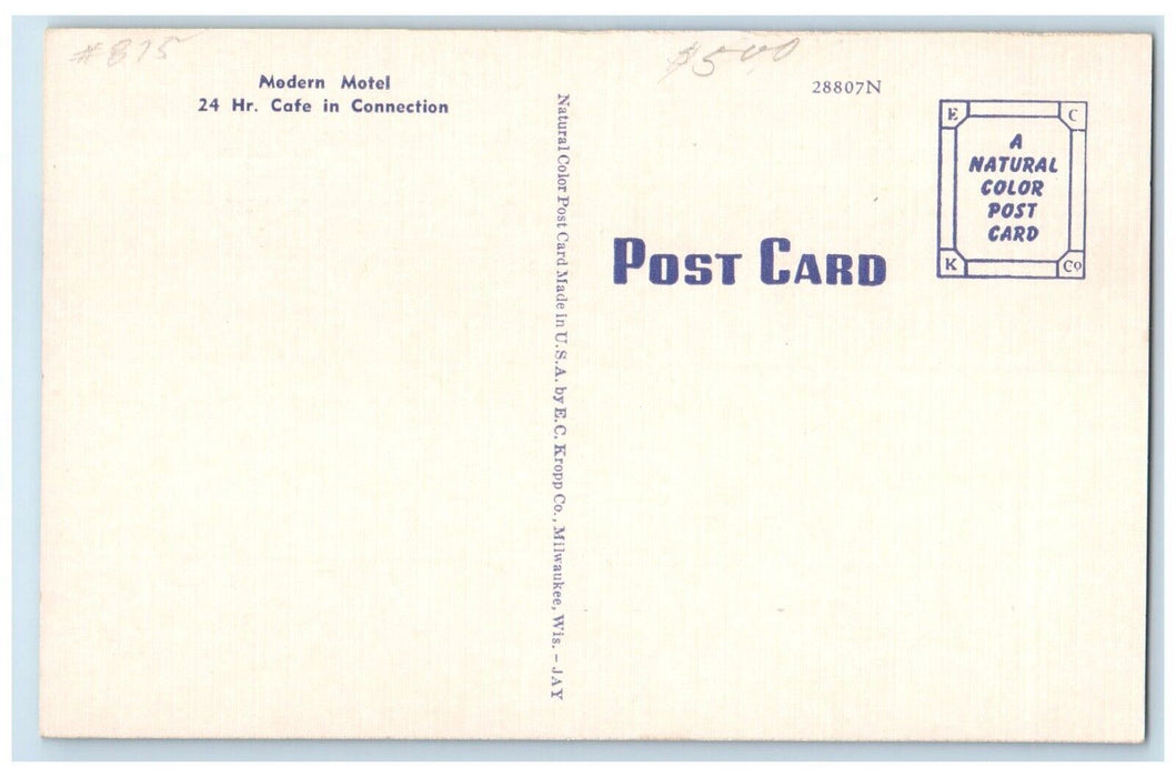 c1940's Choate's Truck Stop & Motel Dalton Georgia GA, Dual View Postcard