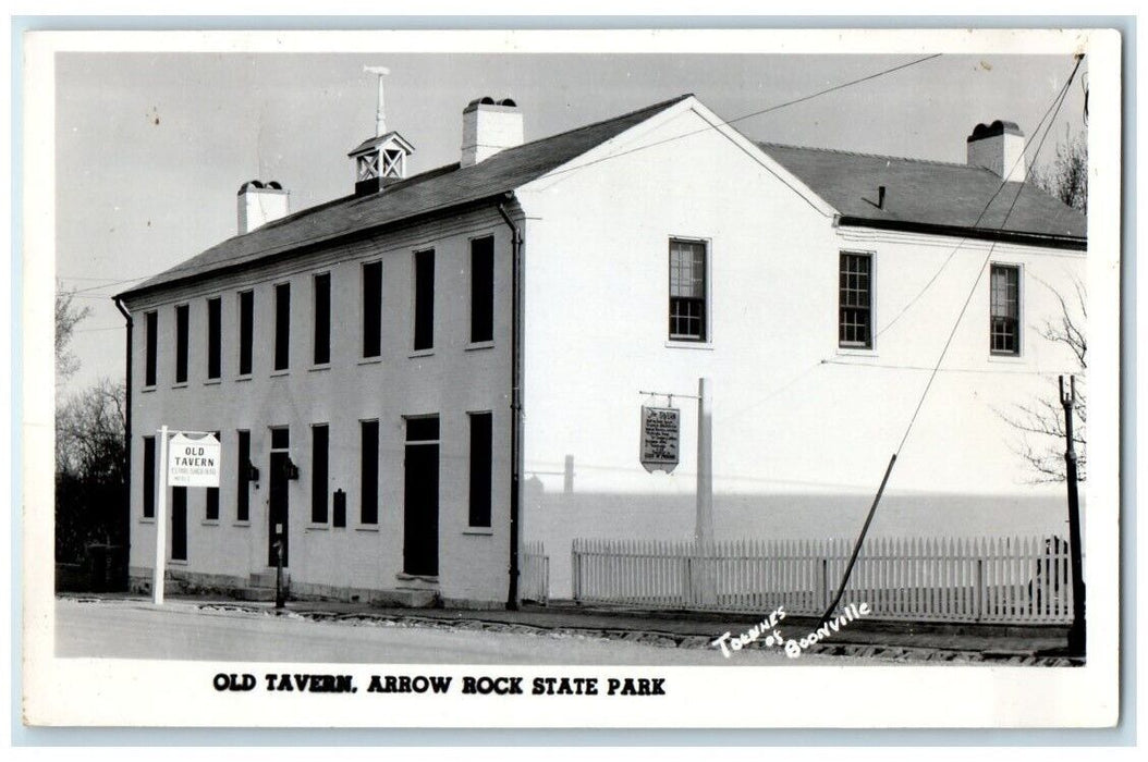 1956 Old Tavern View Arrow Rock State Park Missouri MO RPPC Photo Postcard