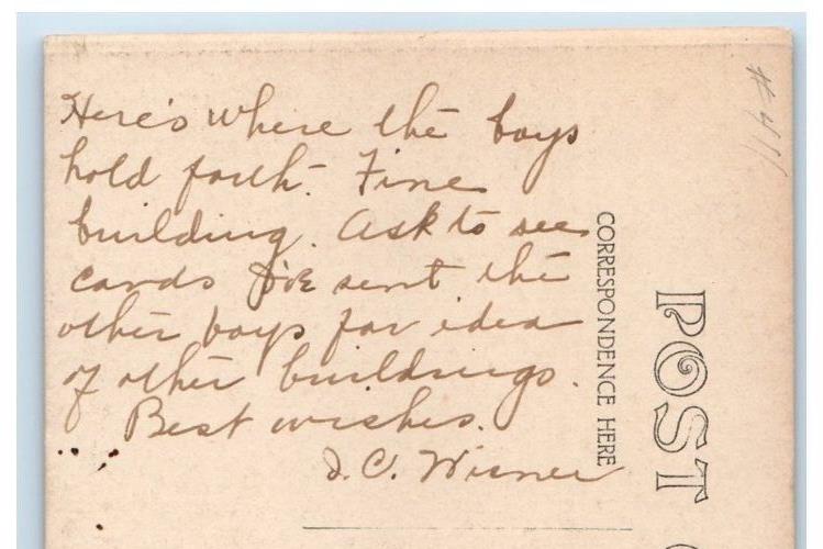 1910 Warner Gymnasium Oberlin College Ohio OH RPPC Photo Posted Postcard