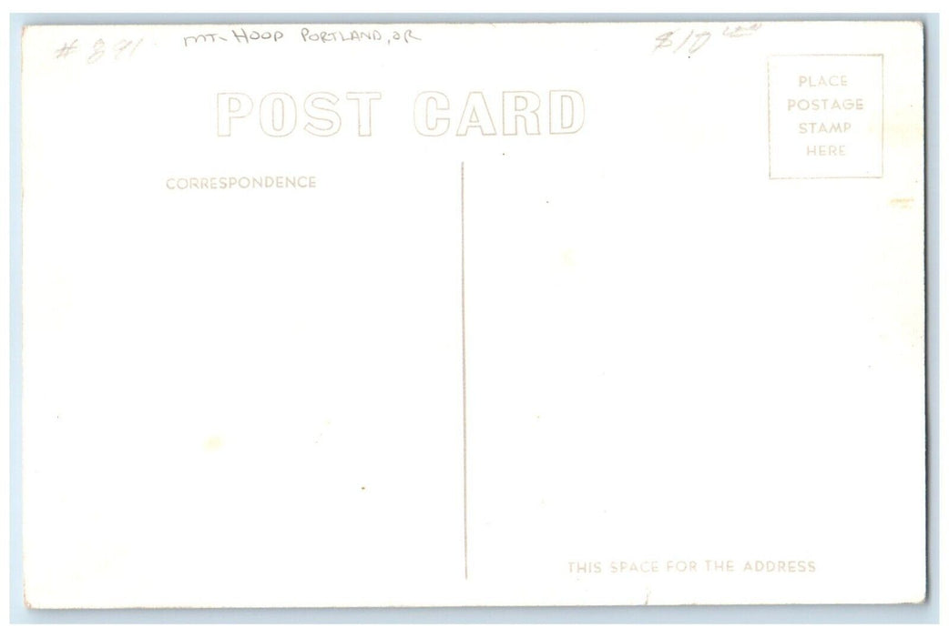 c1940's Bird's Eye View Of Mt. Hood From Portland Oregon OR RPPC Photo Postcard