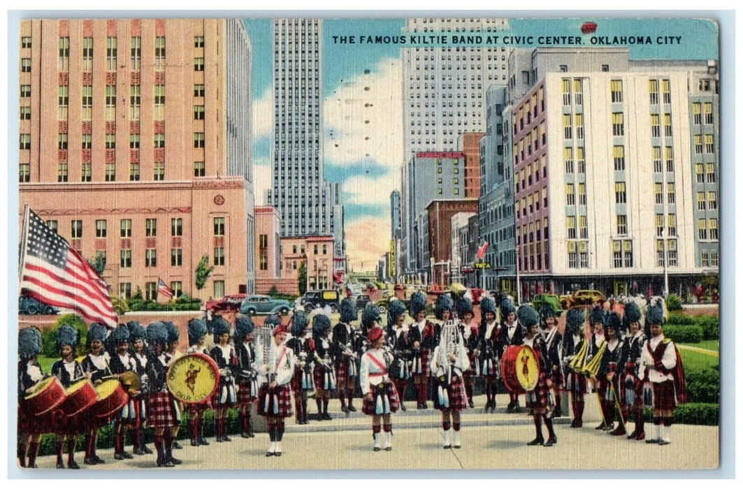 1950 The Famous Kiltie Band At Civic Center Oklahoma City OK Vintage Postcard