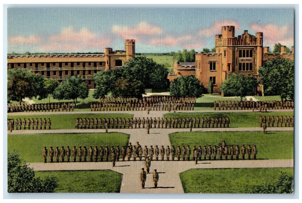 c1930's Cadets On Parade New Mexico Military Institute Roswell NM Postcard