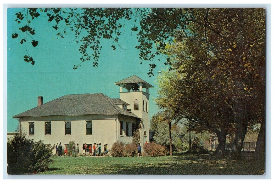 McCurdy School Chapel Evangelical United Brethren Church Santa Cruz NM Postcard