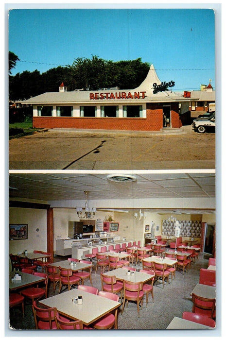 c1950's Zaffer's Restaurant Carlsbad New Mexico NM Dual View Vintage Postcard