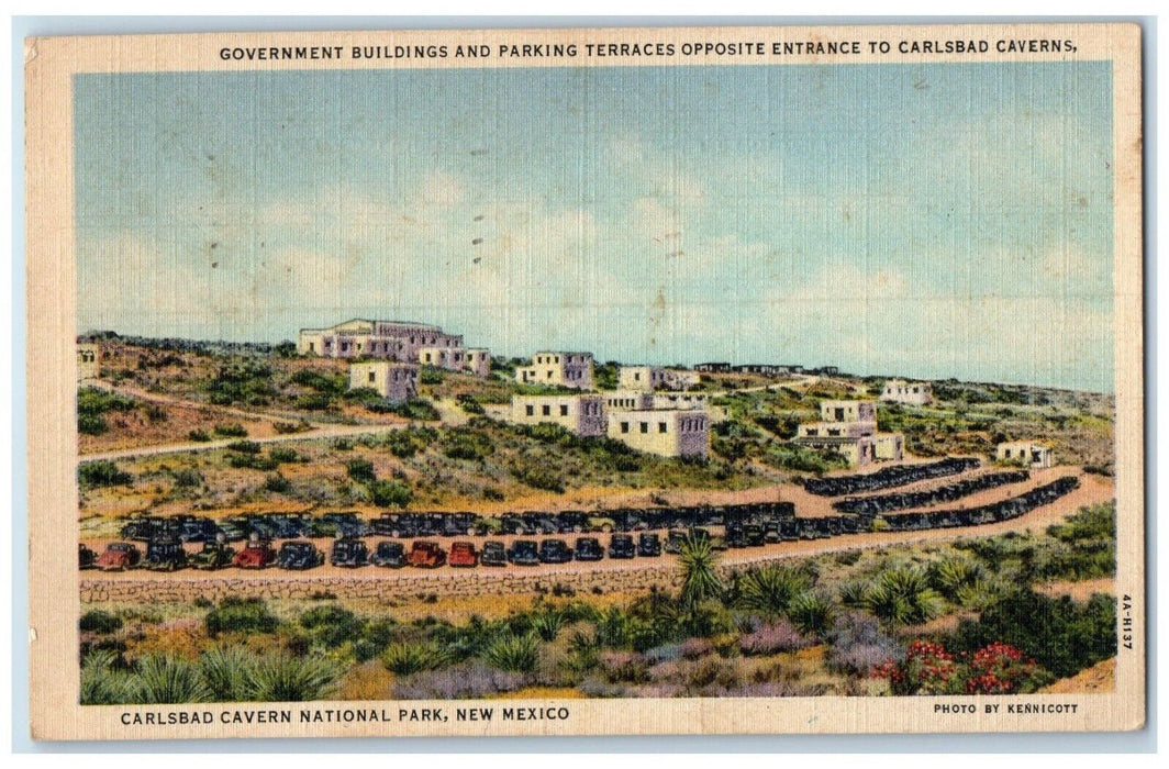 Government Buildings Parking Terraces Carlsbad Cavern National Park NM Postcard