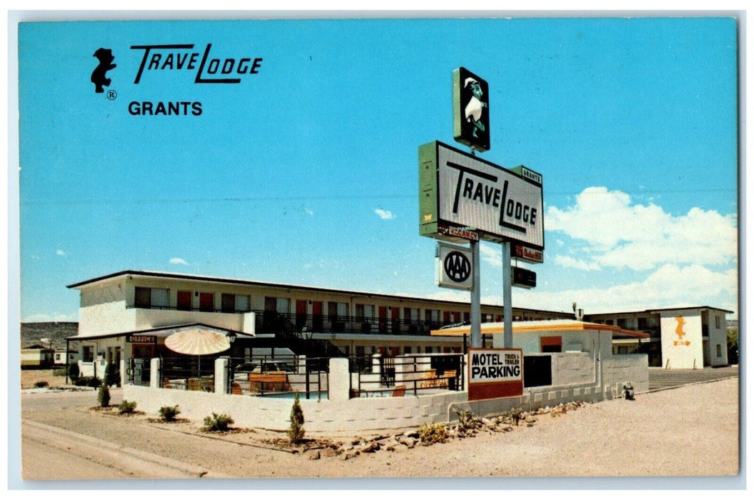 c1960's Travel Lodge Roadside Dirt Road Grants New Mexico NM Vintage Postcard