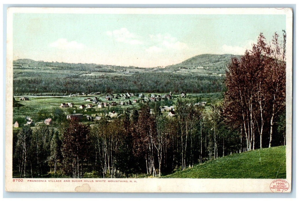 c1910 Franconia Village Sugar Hills Field White Mountains New Hampshire Postcard