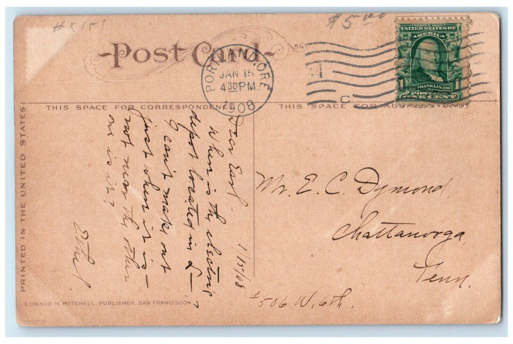 1908 View Of The Oaks From The Chutes Portland Oregon ORA Antique Postcard