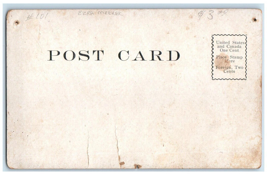 c1905 Old Oregon Trail Expedition OX Pulling Wagon Ezra Meeker Antique Postcard