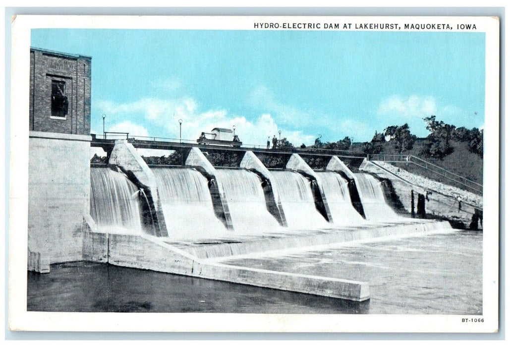c1920 Scenic View Hydro Electric Dam Lakehurst Maquoketa Iowa Unposted Postcard
