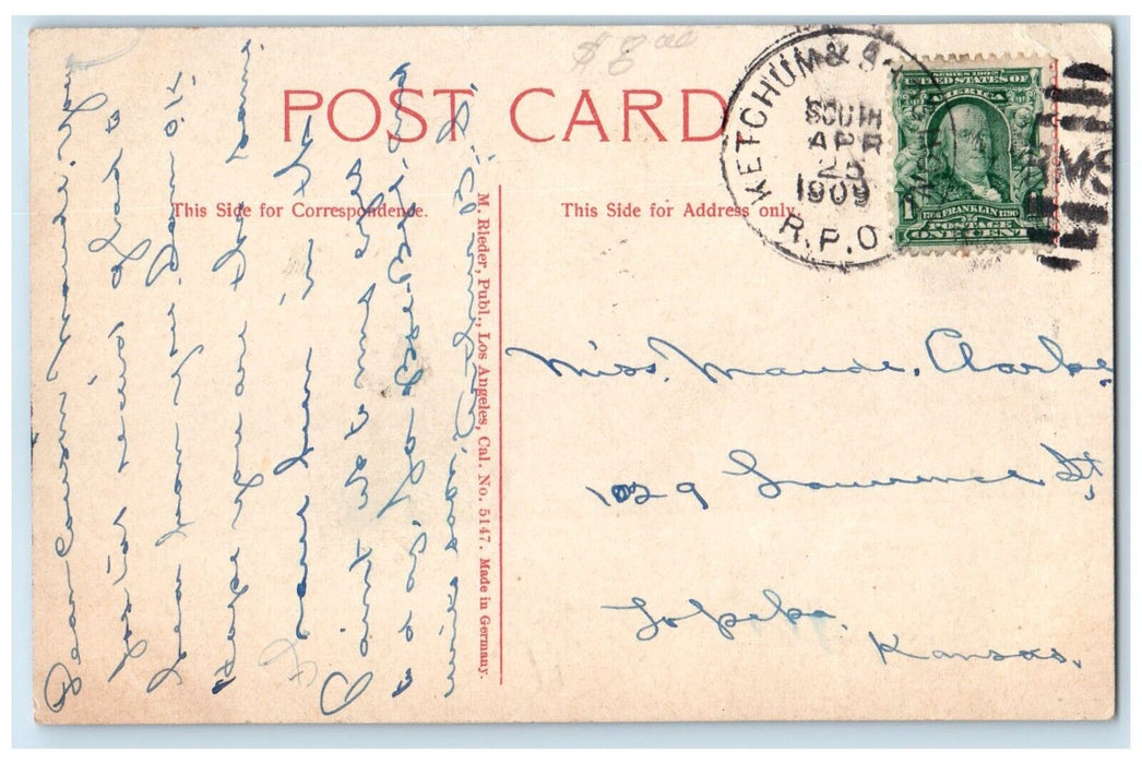 1909 Spraying Fruit Trees Farm In Oregon OR RPO Posted Antique Postcard