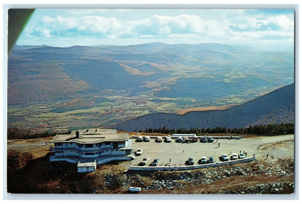 c1960 Aerial View Sky Line Inn Summit Mt Equinox Manchester Vermont VT Postcard