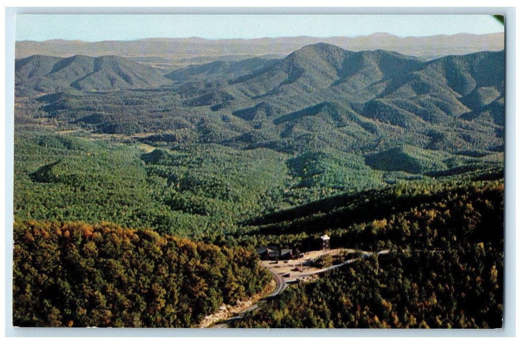 c1960 Birds Eye View Big Walker Lookout Mountain Wytheville Virginia VA Postcard