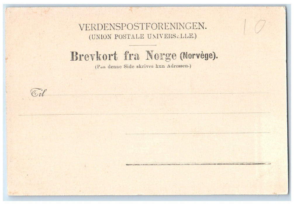 c1905 Chuch Entrance View at Molde Norway Unposted Antique Postcard