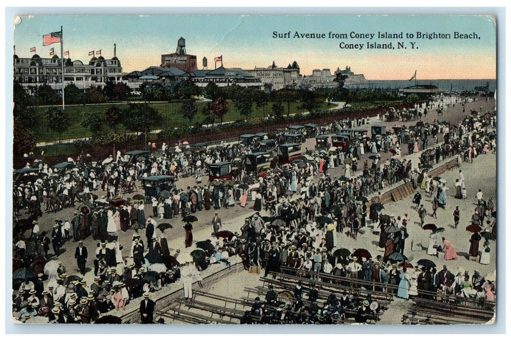 1914 Surf Avenue Coney Island Brighton Beach Coney Island New York NY Postcard