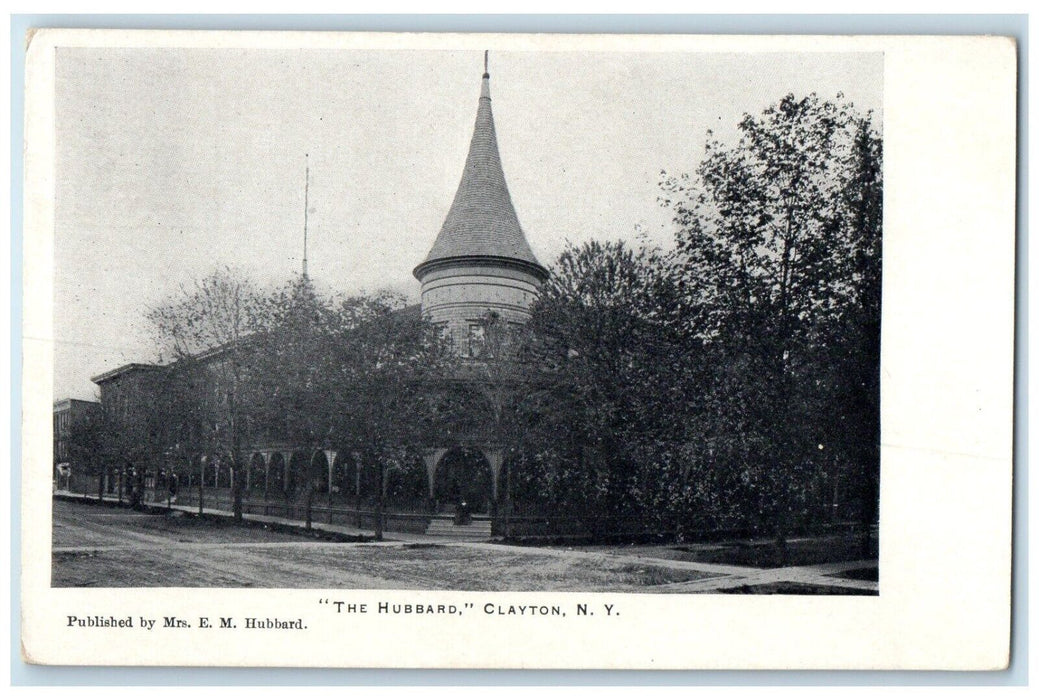 1910 Roadside Hubbard Building Road Street Clayton New York NY Unposted Postcard