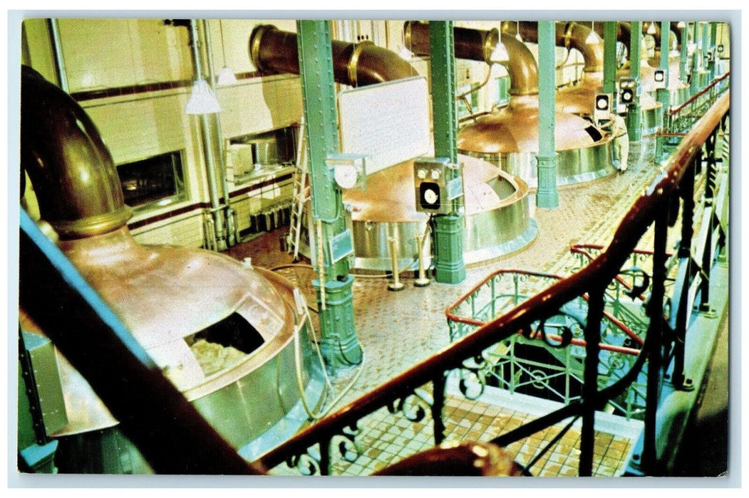 1970 Jos Schlitz Brewing Company Brew Kettles Milwaukee Wisconsin WI Postcard