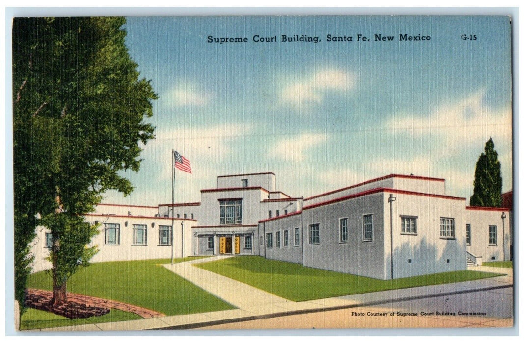 c1940's Supreme Court Building Santa Fe New Mexico NM Unposted Vintage Postcard